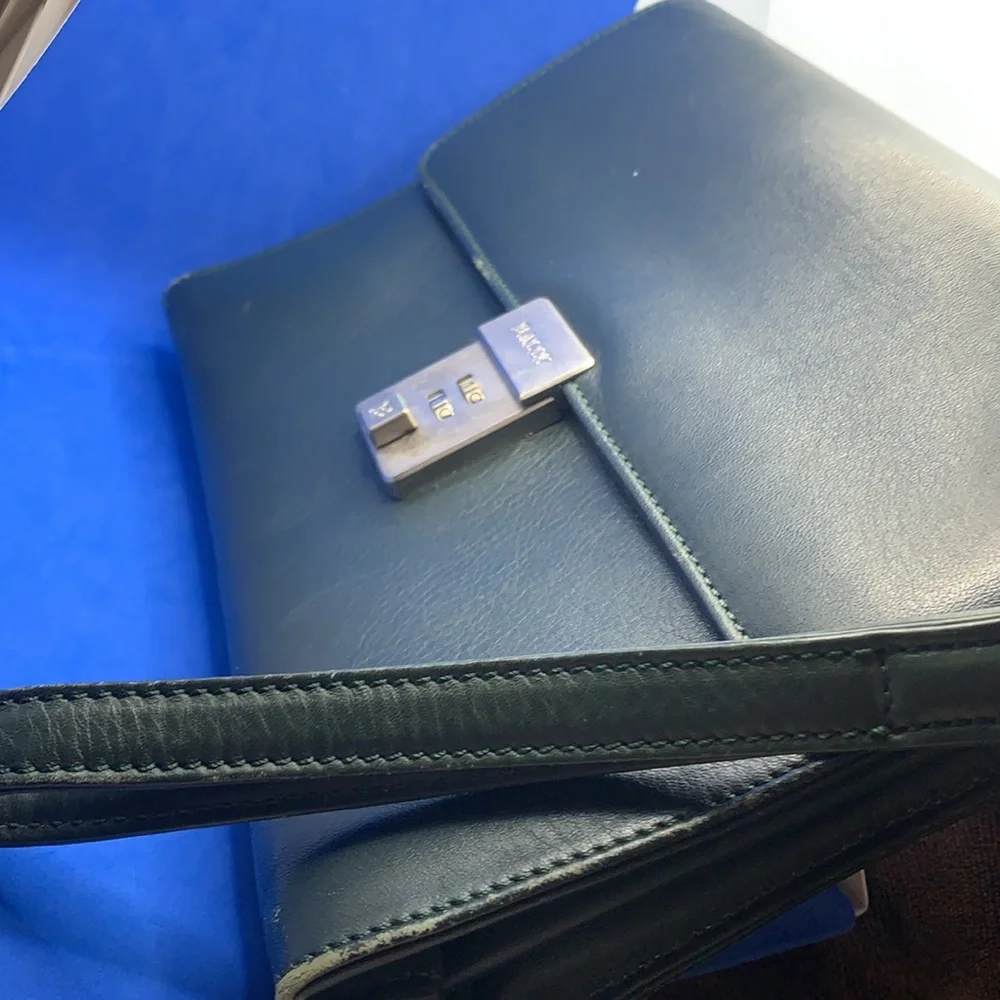 Vintage‎ Bally Leather Green Briefcase/Attaché